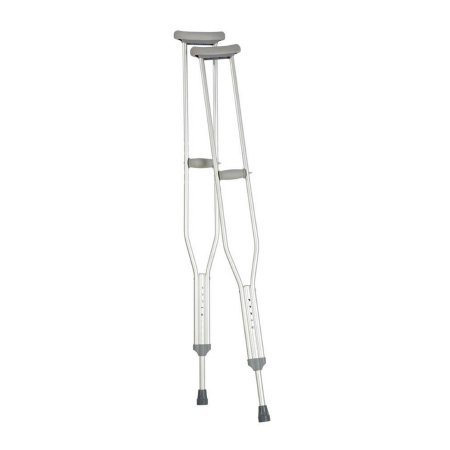 Underarm Crutches Carex Adult 5 Foot 2 Inch to 5 Foot 10 Inch User Height Aluminum Frame 250 lbs. Weight Capacity