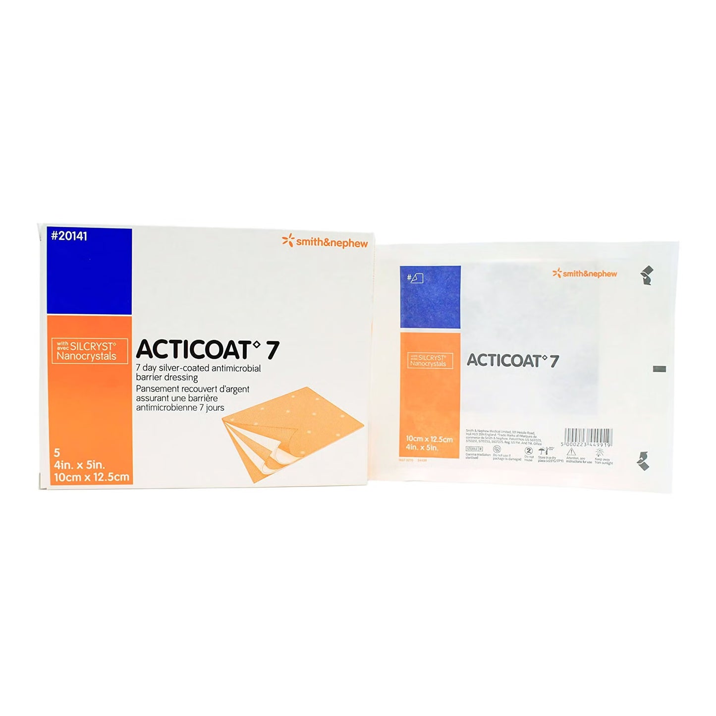 Acticoat 7 Silver Barrier Dressing 4 x 5 Inch Rectangle Sterile