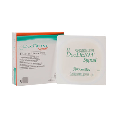 DuoDERM Signal CGF Hydrocolloid Dressing 4 x 4 Inch Square Sterile with Foam Backing