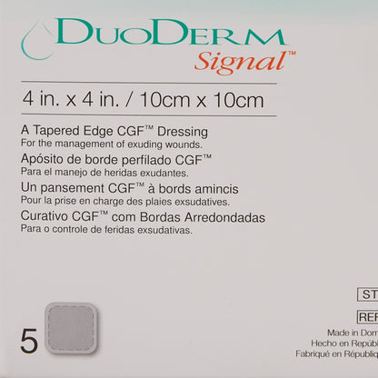 DuoDERM Signal CGF Hydrocolloid Dressing 4 x 4 Inch Square Sterile with Foam Backing