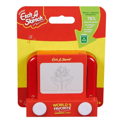 Pocket Etch A Sketch – World’s Favorite Drawing Toy, Sustainable Magic Screen, Ages 3+