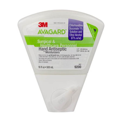 Waterless Surgical Scrub 3M Avagard Dispenser Refill Bottle 1% / 61% Strength CHG (Chlorhexidine Gluconate) / Ethyl Alcohol NonSterile