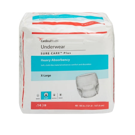 Absorbent Underwear Sure Care Plus Pull On with Tear Away Seams X-Large