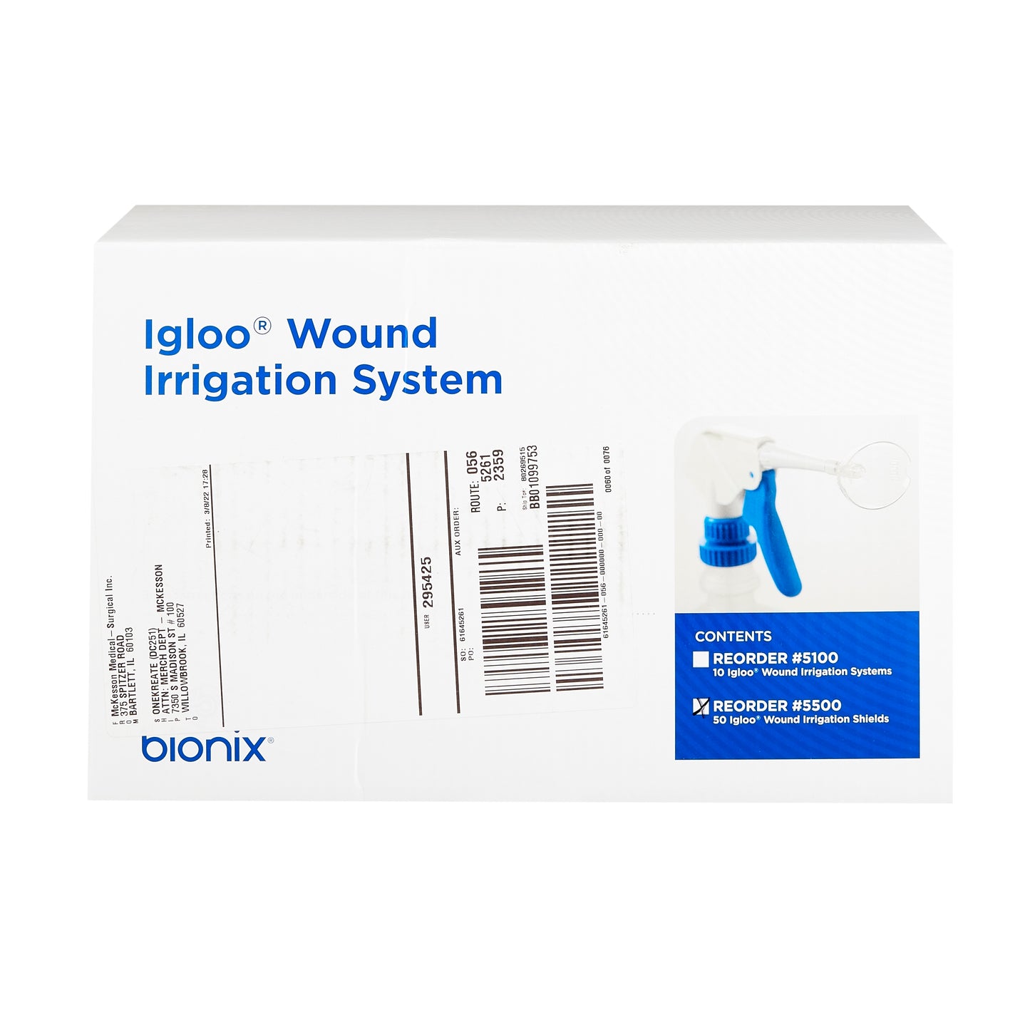 Igloo Irrigation Splash Guard – Sterile Clear Plastic with 2 Exit Portals