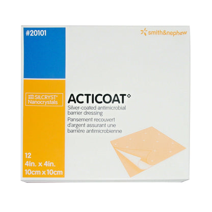Acticoat Silver Barrier Dressing 4 x 4 Inch – Sterile Antimicrobial Wound Dressing