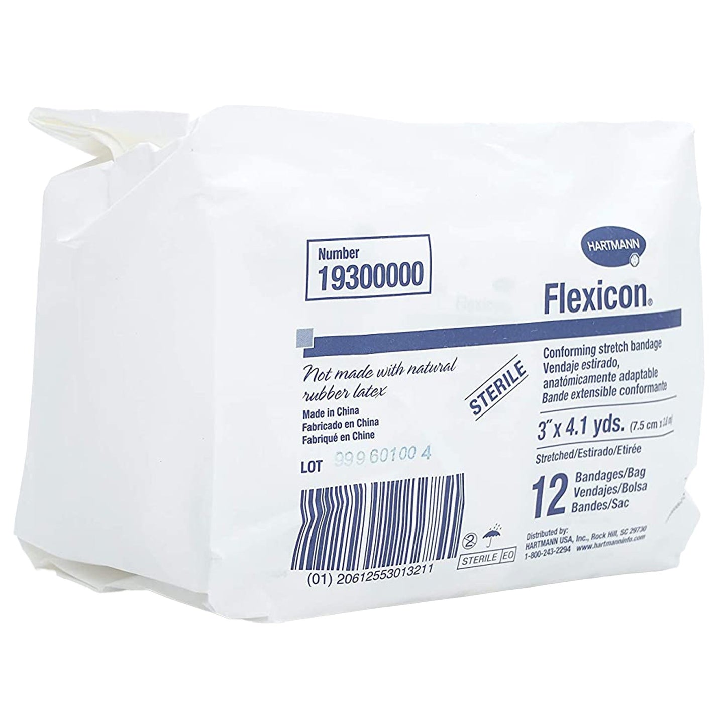 Flexicon Conforming Bandage 3 Inch x 4.1 Yard Sterile Stretch Roll