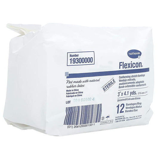 Flexicon Conforming Bandage 3 Inch x 4.1 Yard Sterile Stretch Roll