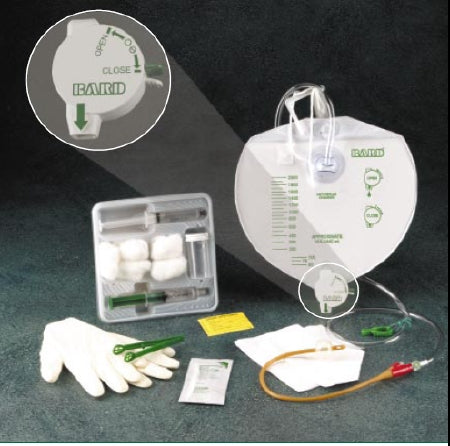 Indwelling Catheter Tray Safety-Flow™ Foley 16 Fr. 5 cc Balloon Silicone