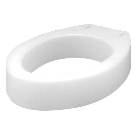 Elongated Raised Toilet Seat Carex 3-1/2 Inch Height White 300 lbs. Weight Capacity