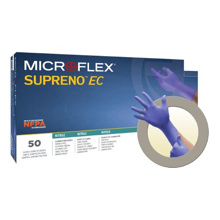 Exam Glove Supreno EC NonSterile Nitrile Extended Cuff Length Textured Fingertips Blue Chemo Tested / Fentanyl Tested