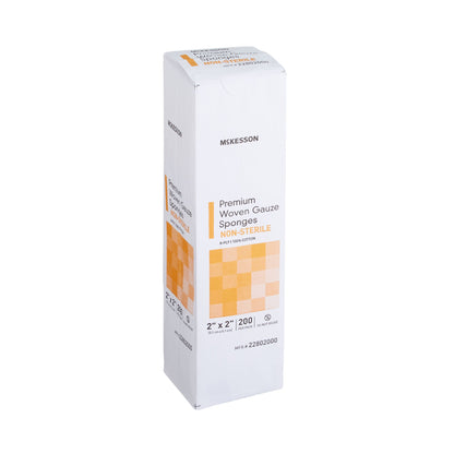 McKesson Gauze Sponge 2 x 2 Inch 8-Ply NonSterile Cotton Dressing
