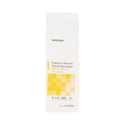 McKesson Gauze Sponge 3 x 3 Inch 12-Ply NonSterile Cotton Dressing