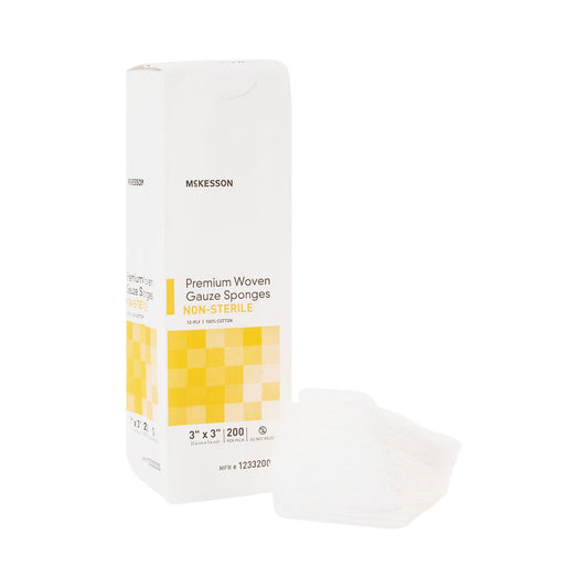McKesson Gauze Sponge 3 x 3 Inch 12-Ply NonSterile Cotton Dressing