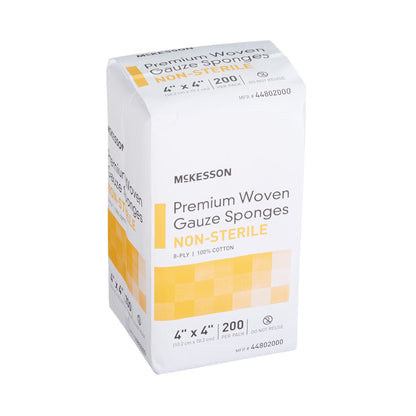 McKesson Gauze Sponge 4 x 4 Inch 8-Ply NonSterile Cotton Dressing
