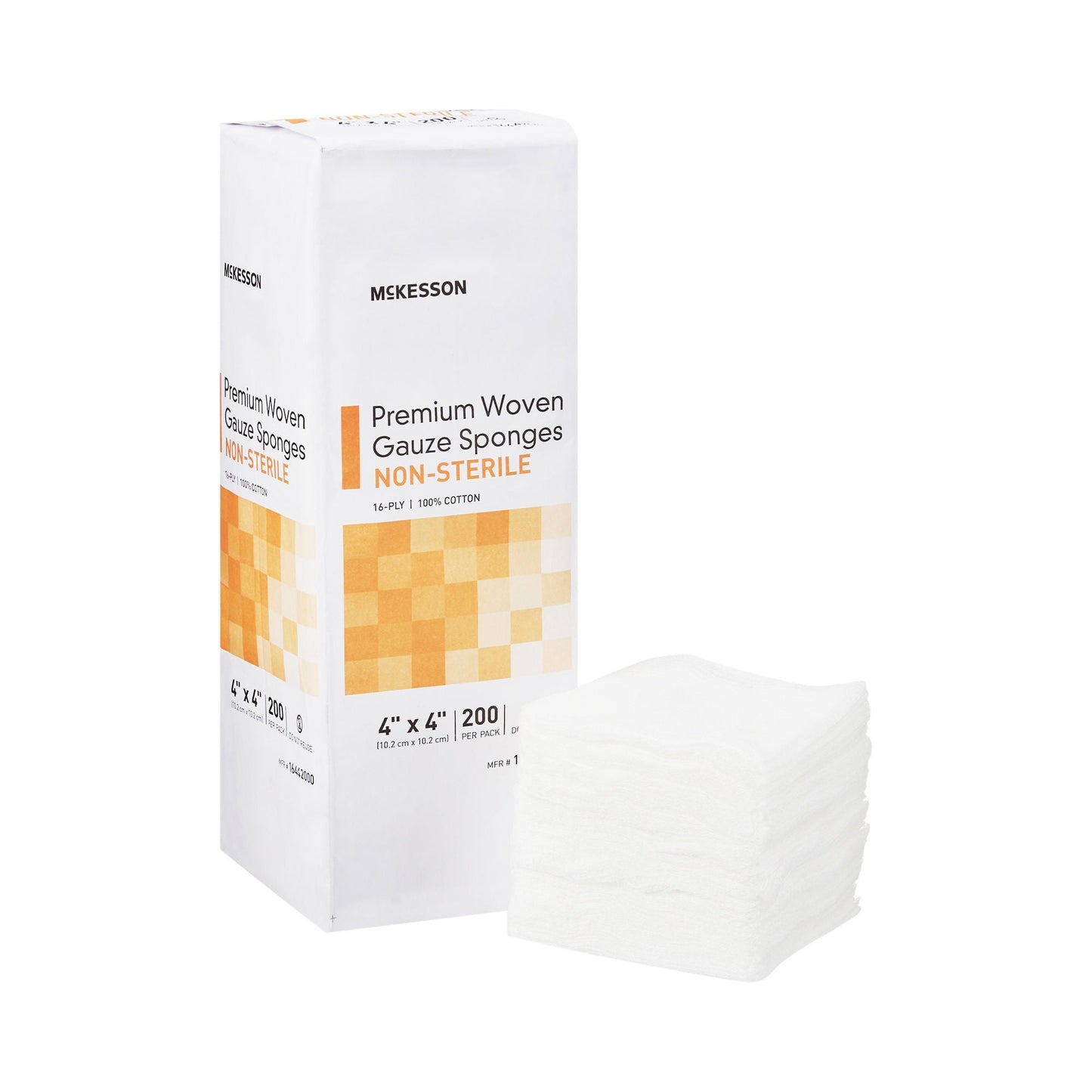 McKesson Gauze Sponge 4 x 4 Inch 16-Ply NonSterile Cotton Dressing