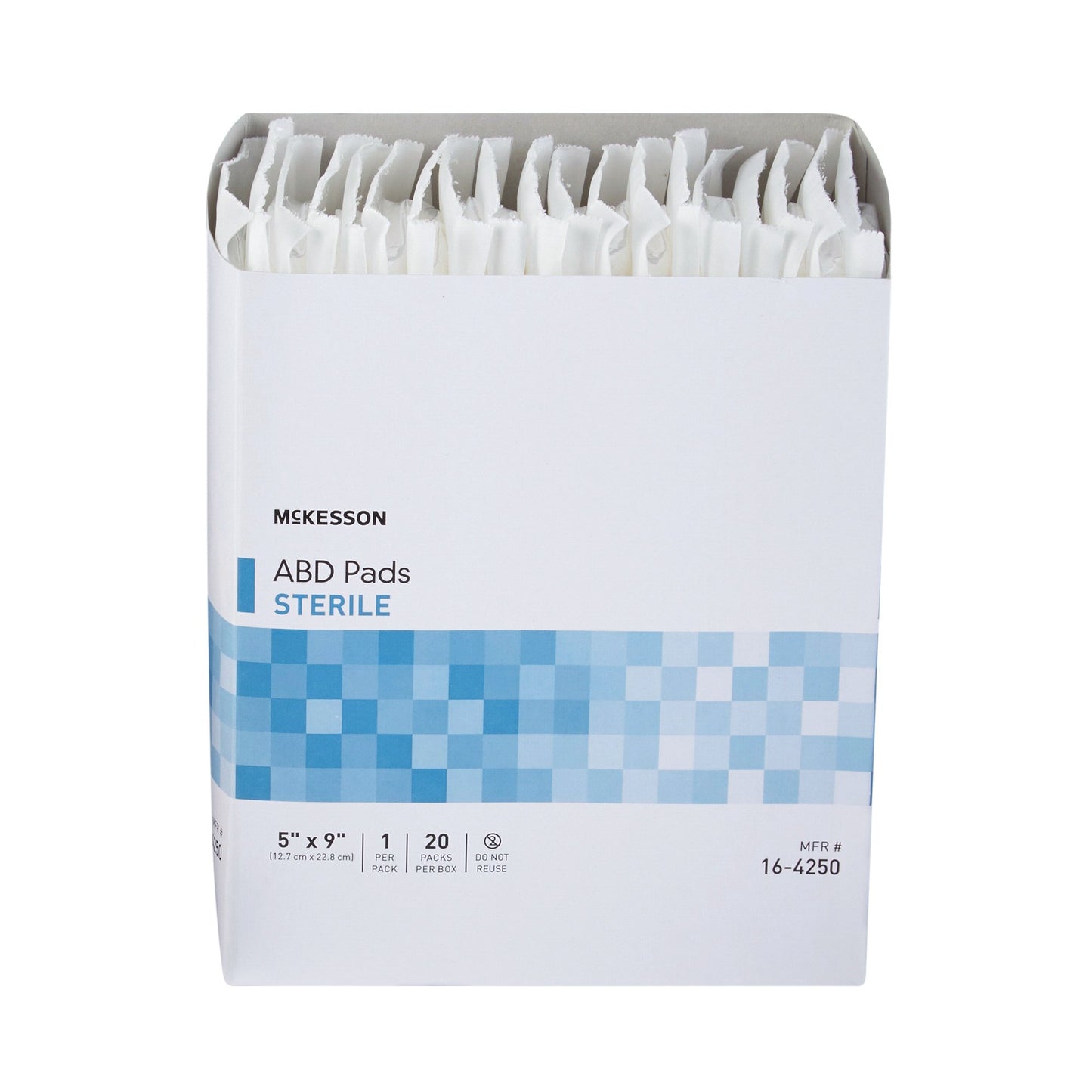McKesson Abdominal Pad 5 x 9 Inch – Sterile, Single Use