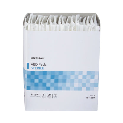 McKesson Abdominal Pad 5 x 9 Inch – Sterile, Single Use