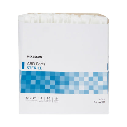 McKesson Abdominal Pad 5 x 9 Inch – Sterile, Single Use