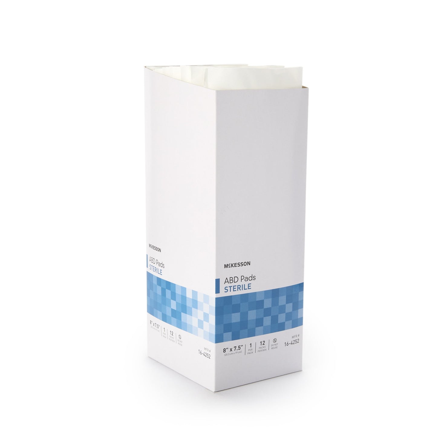 McKesson Abdominal Pad 7-1/2 x 8 Inch – Sterile, Single Use
