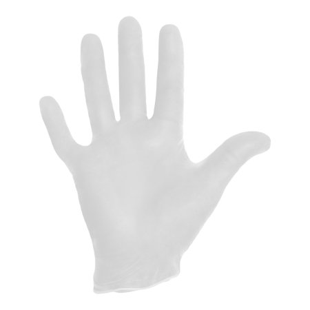 Exam Glove Halyard NonSterile Vinyl Standard Cuff Length Smooth White, Ivory and Clear Colors Not Rated