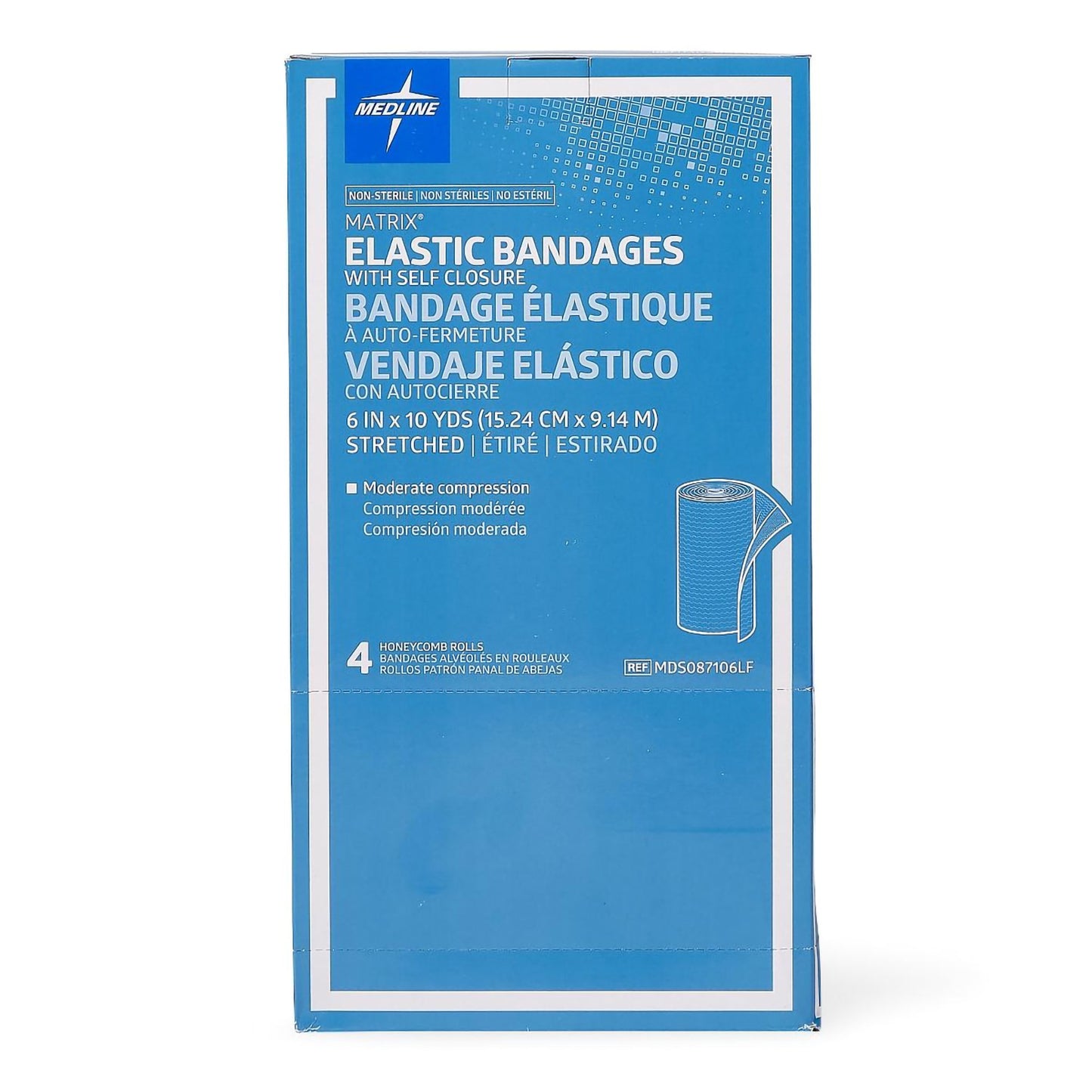 Matrix Elastic Bandage, 6 Inch x 10 Yard, Double Hook & Loop, Medium Compression – NonSterile