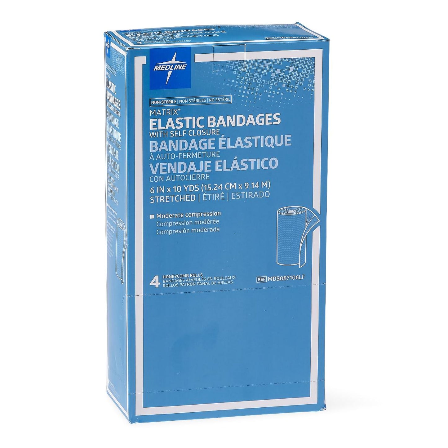 Matrix Elastic Bandage, 6 Inch x 10 Yard, Double Hook & Loop, Medium Compression – NonSterile
