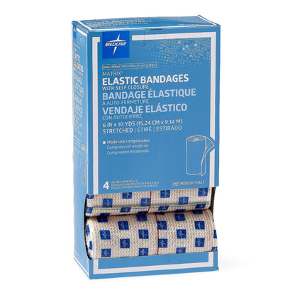 Matrix Elastic Bandage, 6 Inch x 10 Yard, Double Hook & Loop, Medium Compression – NonSterile