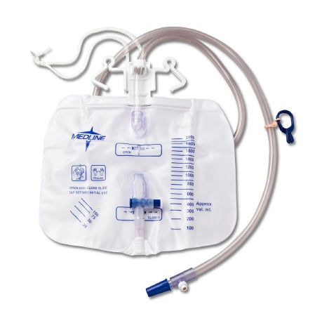 Urinary Drain Bag Medline® Anti-Reflux Valve OR Sterile 2000 mL