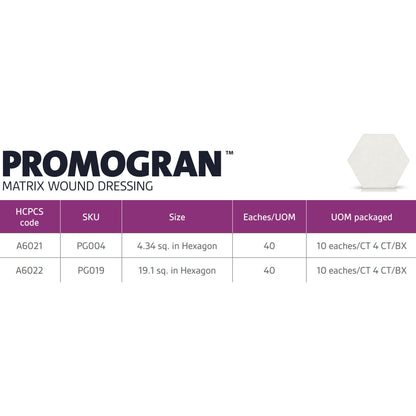 3M Promogran Matrix Collagen Dressing 19 Square Inch Sterile Hexagon