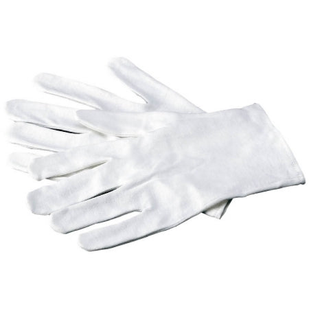 Infection Control Glove One Size Fits Most Cotton White Wrist Length Hemmed Cuff Sterile Pair