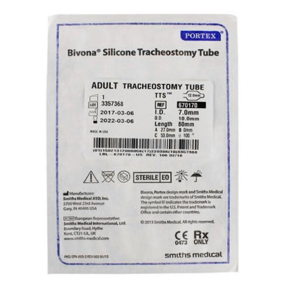 Cuffed Tracheostomy Tube Bivona TTS Disposable IC Size