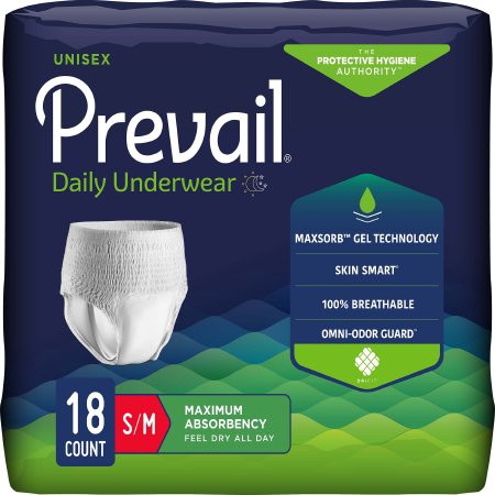 Absorbent Underwear Prevail Pull On with Tear Away Seams X-Large