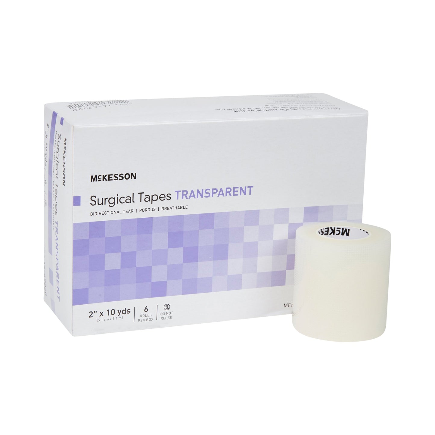 McKesson Transparent Medical Tape 2 Inch x 10 Yard NonSterile Plastic