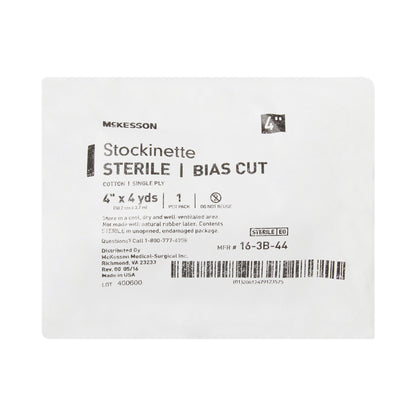 McKesson Bias Cut Stockinette Size 5 4 Inch x 4 Yard Sterile Cotton Beige