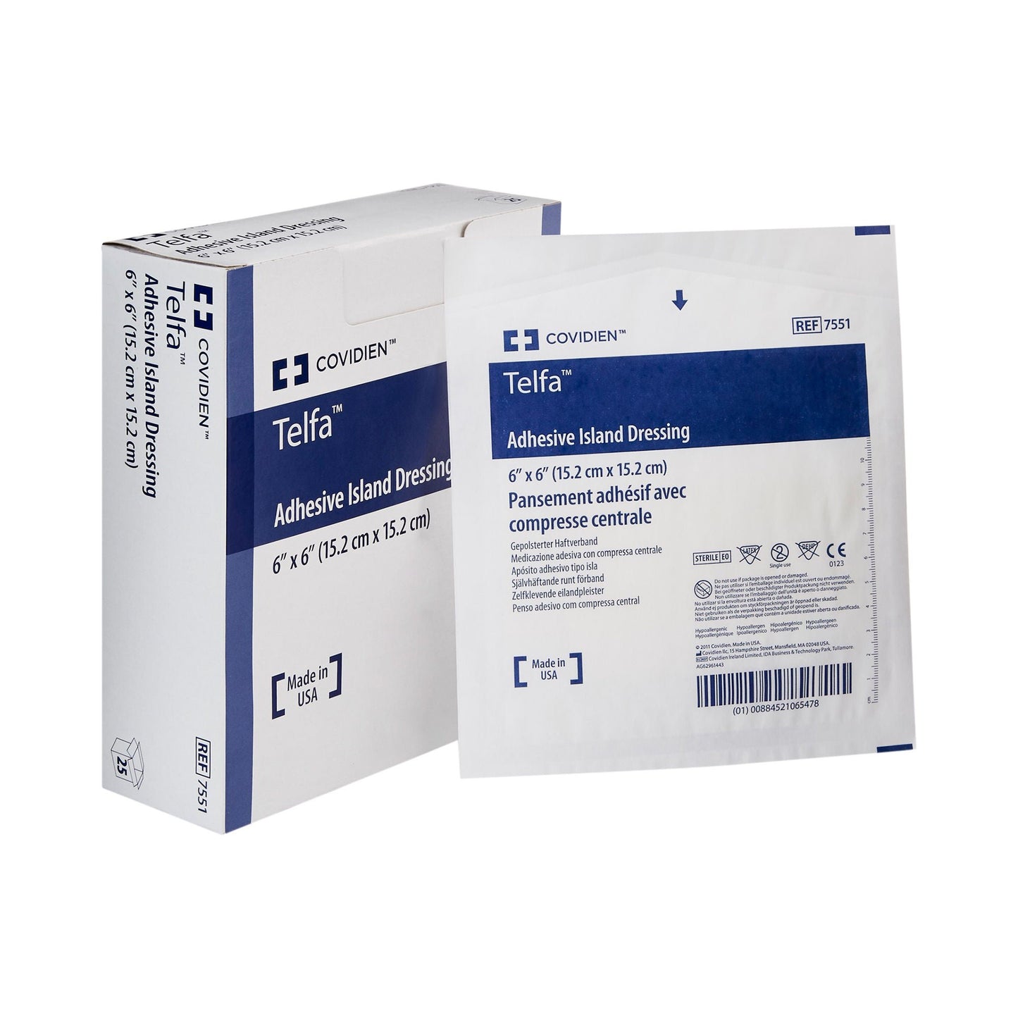 Telfa Island Dressing 6 x 6 Inch Sterile Nonwoven Square