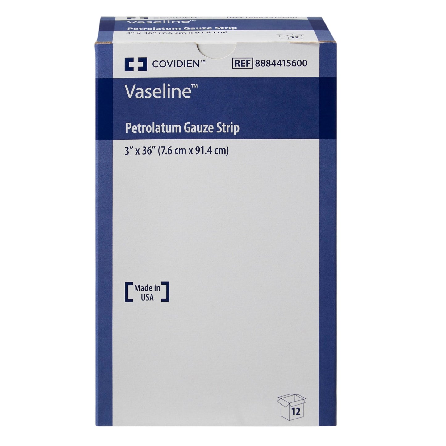 Vaseline Petrolatum Impregnated Dressing Strip 3 x 36 Inch Sterile Mesh Gauze