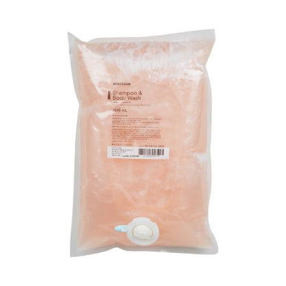 Shampoo and Body Wash McKesson 2,000 mL Dispenser Refill Bag Apricot Scent