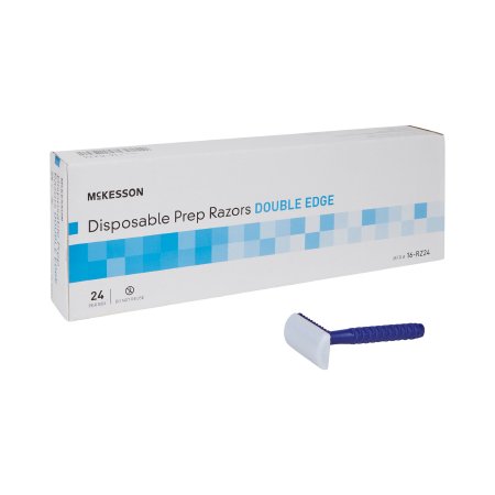 Surgical Prep Razor McKesson Double Edge Single Blade NonSterile Disposable