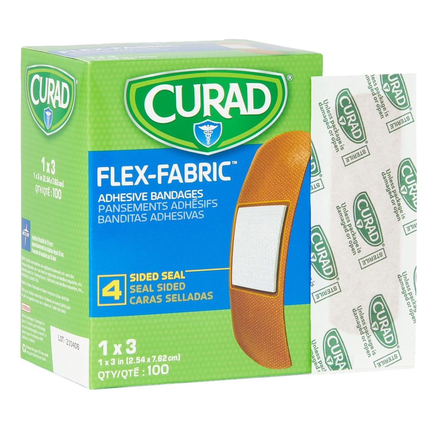 Comfort Cloth Fabric Adhesive Strip 1 x 3 Inch Sterile Tan Bandage