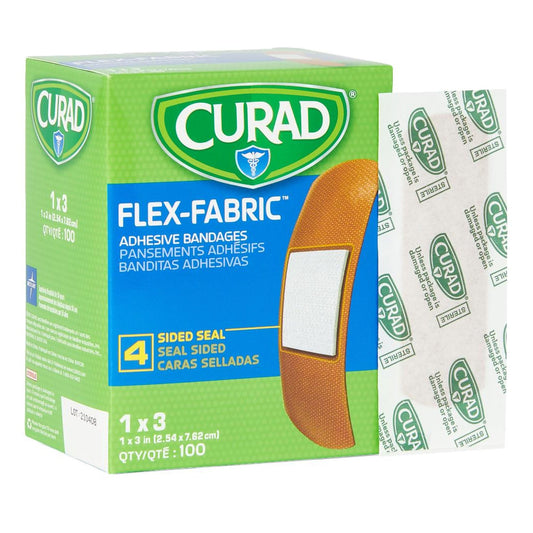 Comfort Cloth Fabric Adhesive Strip 1 x 3 Inch Sterile Tan Bandage