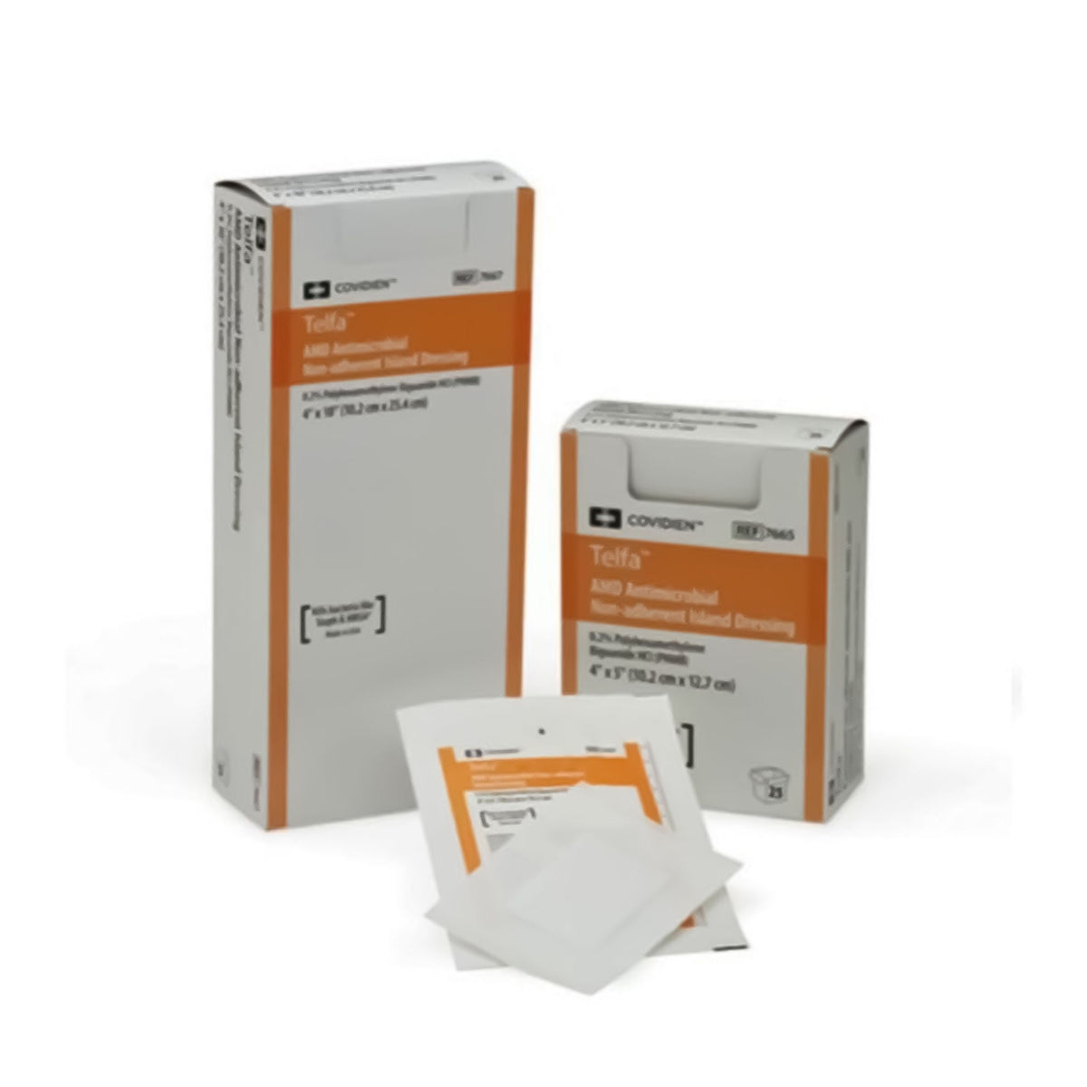 Telfa AMD Antimicrobial Island Dressing 4 x 8 Inch Rectangle Sterile