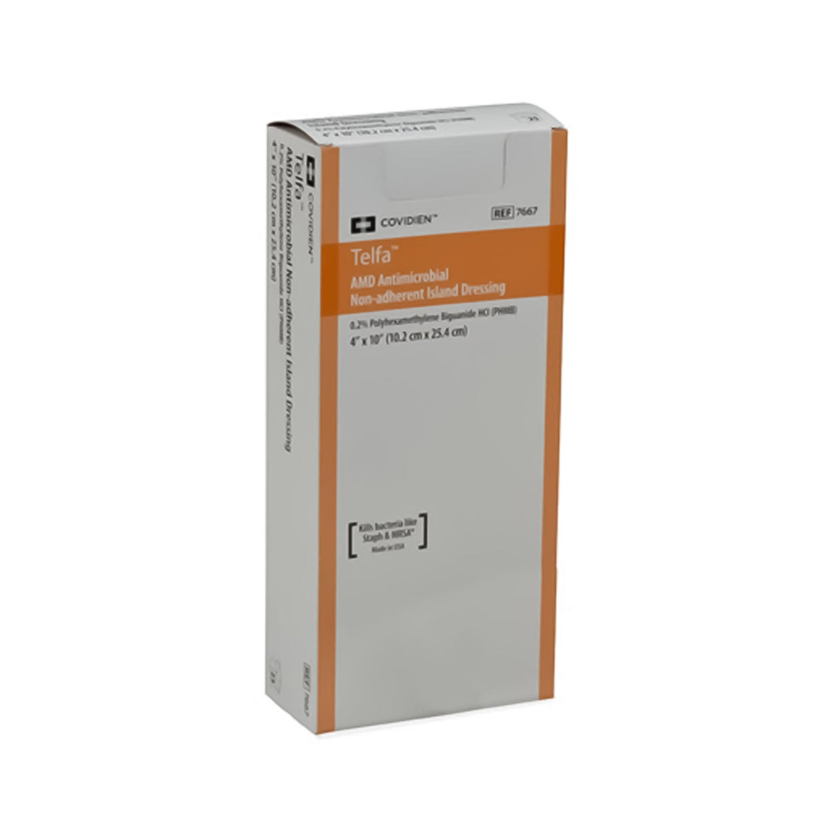 Telfa AMD Antimicrobial Island Dressing 4 x 8 Inch Rectangle Sterile