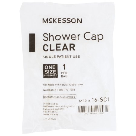 Shower Cap McKesson One Size Fits Most Clear