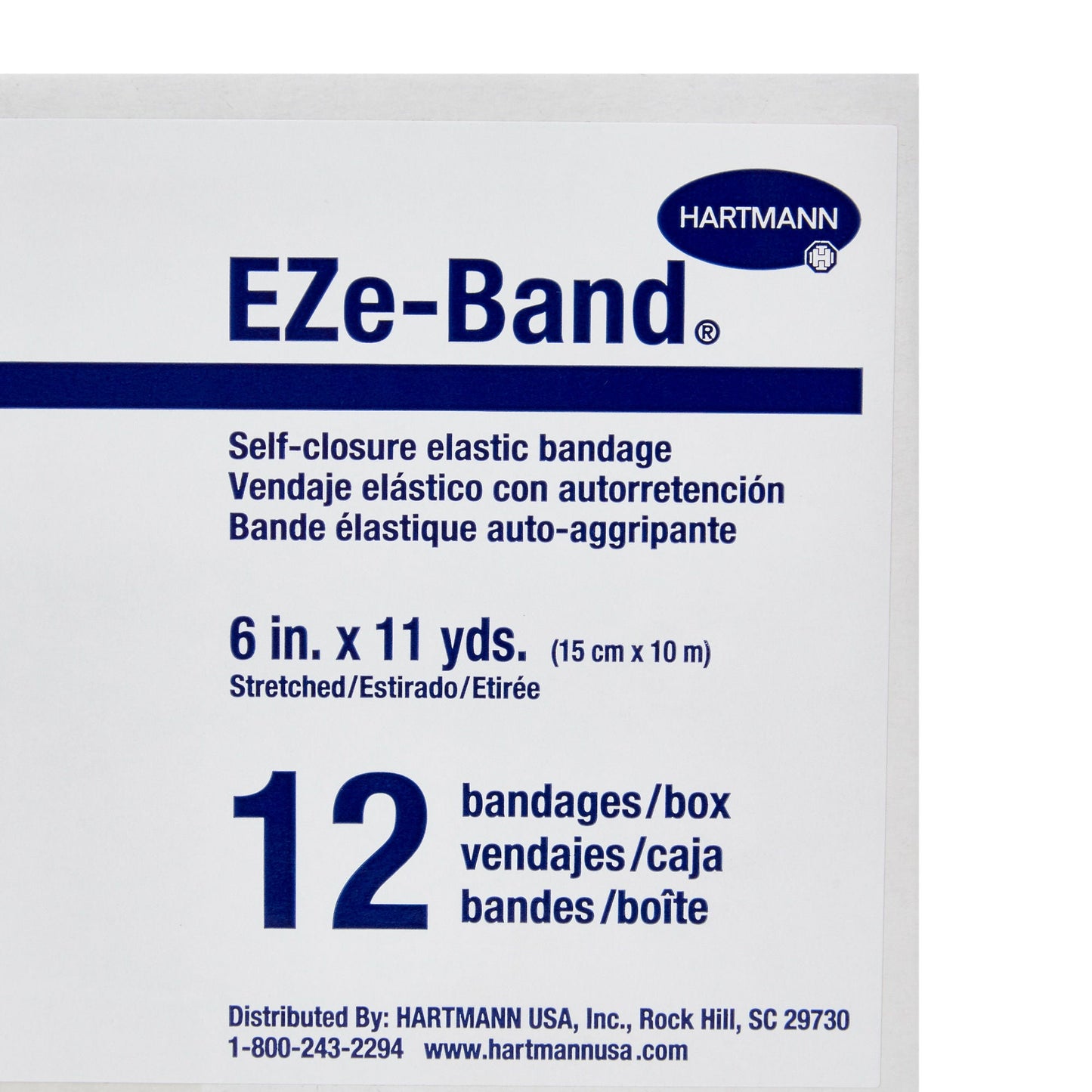 EZe-Band LF Elastic Bandage 6 Inch x 11 Yard Double Length NonSterile Standard Compression