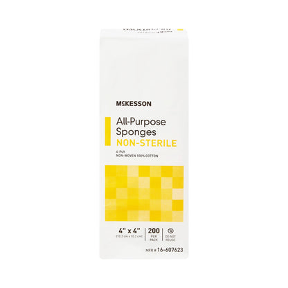 McKesson Nonwoven Sponge 4 x 4 Inch 4-Ply NonSterile 200 Per Pack