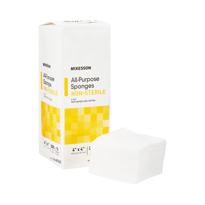 McKesson Nonwoven Sponge 4 x 4 Inch 4-Ply NonSterile 200 Per Pack