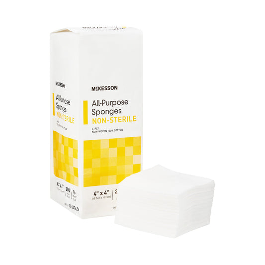 McKesson Nonwoven Sponge 4 x 4 Inch 4-Ply NonSterile 200 Per Pack