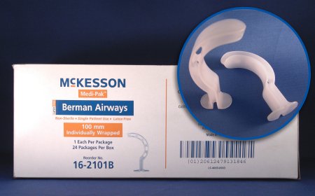 Berman Oropharyngeal Airway McKesson 40 mm Length Size 4 Neonate