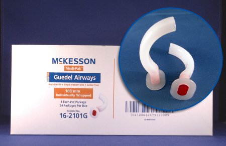 Guedel Oropharyngeal Airway McKesson 50 mm Length Size 5 Infant