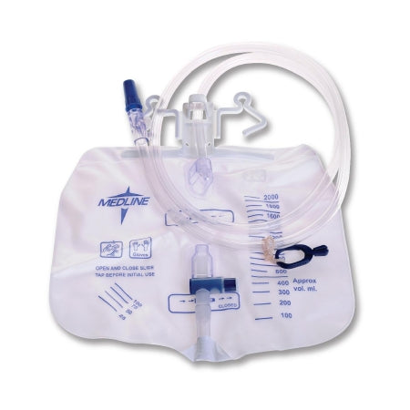 Urinary Drain Bag Medline® Anti-Reflux Valve Sterile Fluid Path 2000 mL Vinyl